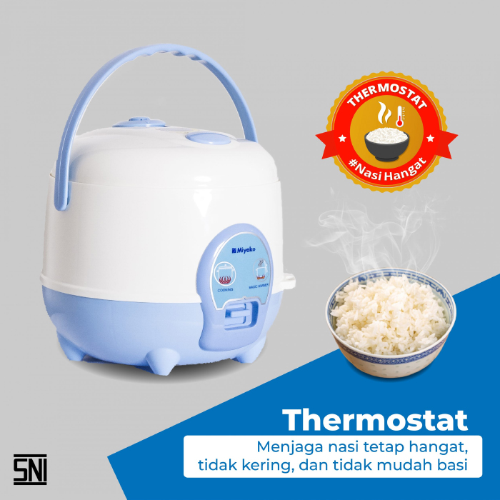 Miyako Rice Cooker 3 in 1 Non Stick 0,6 Liter - MCM-606B | MCM606B